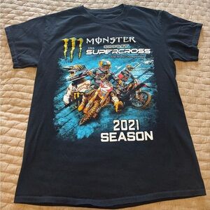 Monster Energy 2021 Supercross FIM World Championship Doubled Sided T-Shirt S